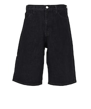 エクストララージ(XLARGE)ステッチ ロゴ デニムショーツ 101261031016-BLACK