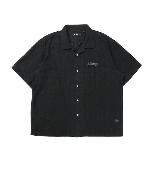 エクストララージ（XLARGE）半袖レースシャツ 101262014005-BLACK
