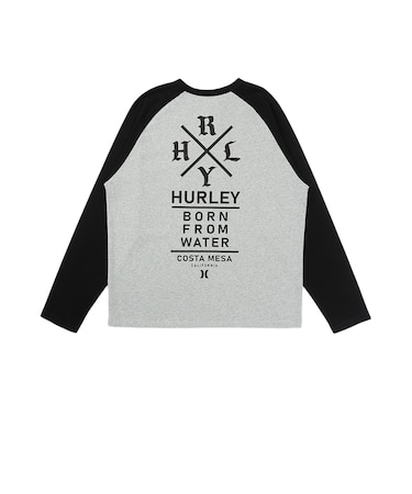 ハーレー（HURLEY）ラグラン オーバーサイズ ロングスリーブTシャツ MCLS262032-AGHT