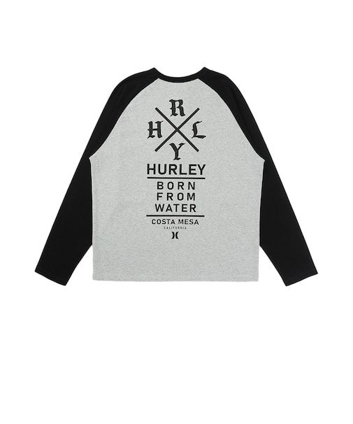 ハーレー（HURLEY）ラグラン オーバーサイズ ロングスリーブTシャツ MCLS262032-AGHT