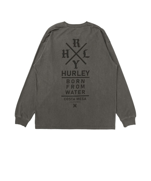 ハーレー（HURLEY）ピグメント オーバーサイズ ロングスリーブTシャツ MCLS262031-BLK