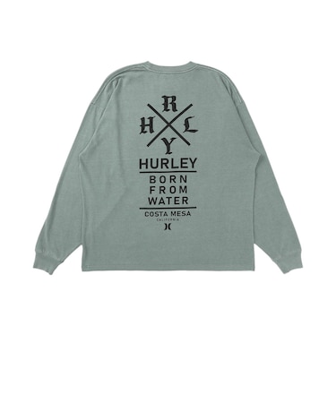 ハーレー（HURLEY）ピグメント オーバーサイズ ロングスリーブTシャツ MCLS262031-MSG