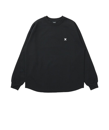 ハーレー（HURLEY）サーマル アイコン オーバーサイズ ロングスリーブTシャツ MCLS262017-BLK