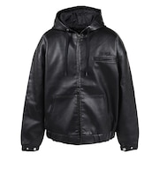 ルーカ(RVCA)BACK SIDE ARCH OE ACTIVE フェイクレザージャケット BG042752 BLK