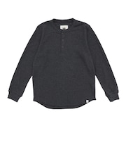 エルケクス（ELKEX）ワッフル ヘンリー 長袖Tシャツ EKM6FA0056 CGRY