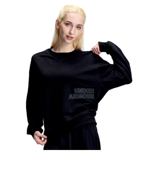 アンダーアーマー（UNDER ARMOUR）エッセンシャル テリー エンブロイダリー クルー 6016839 008