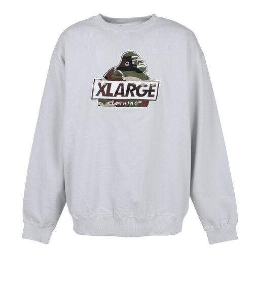 エクストララージ（XLARGE）SLANTED OG クルーネックスウェット 101263012001-GREY