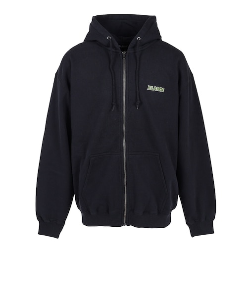エクストララージ（XLARGE）OLD OG ジップ フーデッド スウェットシャツ 101263012004-BLACK