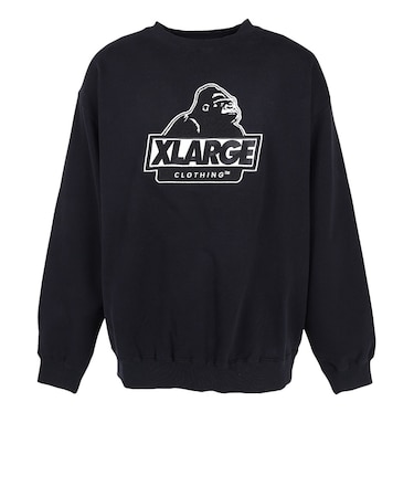 エクストララージ（XLARGE）SLANTED OG クルーネックスウェット 101263012001-BLACK