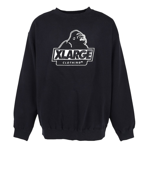 エクストララージ（XLARGE）SLANTED OG クルーネックスウェット 101263012001-BLACK