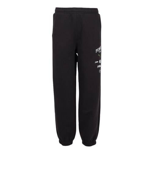 プーマ（PUMA）ESS エレベーテッド ミックス ロゴ パンツ 裏起毛 638545 01 BLK