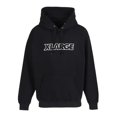 エクストララージ（XLARGE）STANDARD LOGO フーデッド スウェットシャツ 101263012003-BLACK