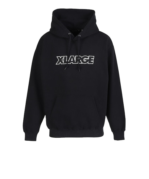 エクストララージ（XLARGE）STANDARD LOGO フーデッド スウェットシャツ 101263012003-BLACK