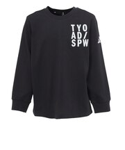 アディダス（adidas）ジュニア シングルジャージー 長袖 Tシャツ TV519-KF6173