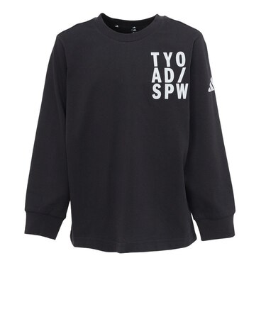 アディダス（adidas）ジュニア シングルジャージー 長袖 Tシャツ TV519-KF6173