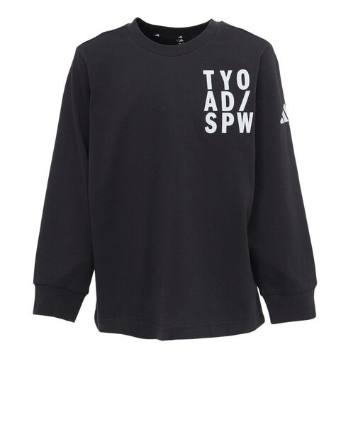 アディダス（adidas）ジュニア シングルジャージー 長袖 Tシャツ TV519-KF6173