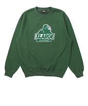 エクストララージ（XLARGE）SLANTED OG クルーネックスウェット 101263012001-GREEN