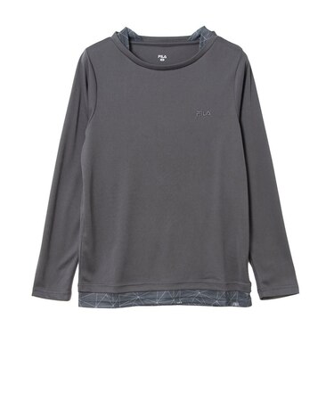 フィラ（FILA）テニスウェア レディース 長袖フェイクTシャツ CE6FAW047-DGY
