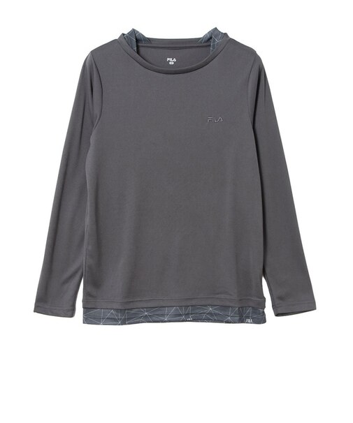 フィラ（FILA）テニスウェア レディース 長袖フェイクTシャツ CE6FAW047-DGY