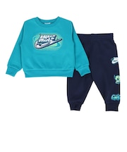 ナイキ(NIKE)トドラー KB B NSW BRAND A FLC CREW セットアップ 76P205-U90
