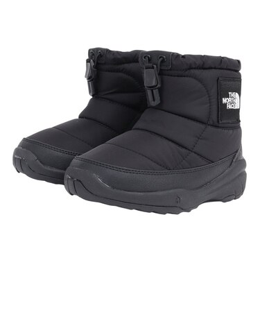 ザ・ノース・フェイス(THE NORTH FACE)ジュニア ブーツ ヌプシ ブーティ ロゴ ショート ブラック NFJ52280 KK