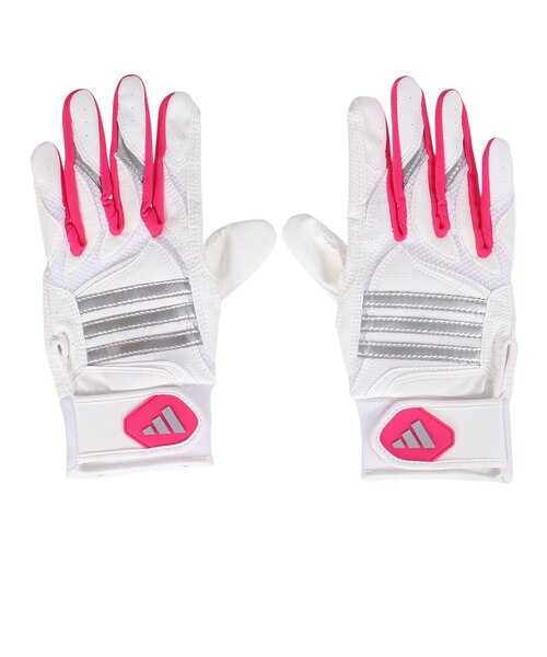 アディダス  軟式グローブ JH278 ホワイト/ピンク未使用タグ付 アディダス（adidas）ジュニア バッティング用グローブ 野球 63 グラブ