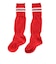 デュアリグ（DUARIG）ジュニア サッカー ソックス 靴下 ドライプラス サッカーラインストッキング 1足組 3S0052-SCAC-750OK RED-J.