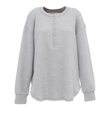 エルケクス（ELKEX）ワッフルヘンリー長袖Tシャツ EKL6FA0051 MGRY