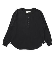 エルケクス(ELKEX)ワッフルヘンリー長袖Tシャツ EKL6FA0051 BLK