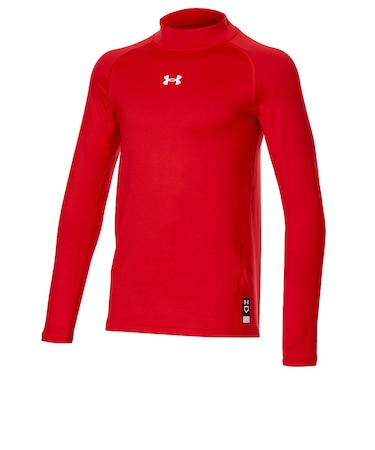 アンダーアーマー（UNDER ARMOUR）野球 アンダーシャツ ジュニア コールドギア フィッティド ロングスリーブ モックネック シャツ 6016926 …
