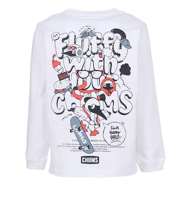 チャムス（CHUMS）キッズ フラッフィーポケットブラッシュド ロングスリーブTシャツ CH21-1475-W001