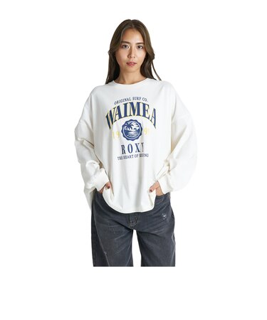 ロキシー（ROXY）WAIMEA フロッキーMIXプリント長袖Tシャツ 26FW RLT264004 NAT