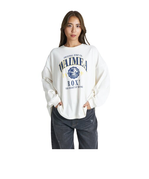 ロキシー（ROXY）WAIMEA フロッキーMIXプリント長袖Tシャツ 26FW RLT264004 NAT