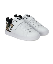 ディーシーシューズ(DC SHOES)ジュニアスニーカー ボーイズ KS コート グラフィック ライト EV ホワイト ブラウン 26FW DK264601 …