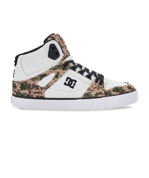 ディーシーシューズ（DC SHOES）スニーカー ピュア ハイトップ SE SN  26FW ホワイト ブラウン DM264303 WCO ボーダーシューズ …