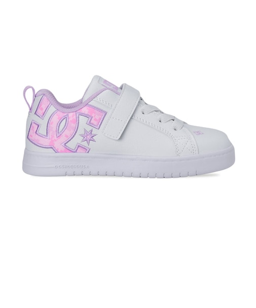 ディーシーシューズ（DC SHOES）ジュニアスニーカー ボーイズ KS コート グラフィック ライト EV ホワイト ピンク 26FW DK264601 W…