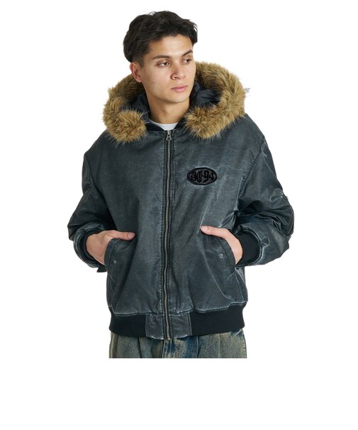 ディーシーシューズ（DC SHOES）FUR HOOD FLIGHT ジャケット 26FW DJK264024 BLK