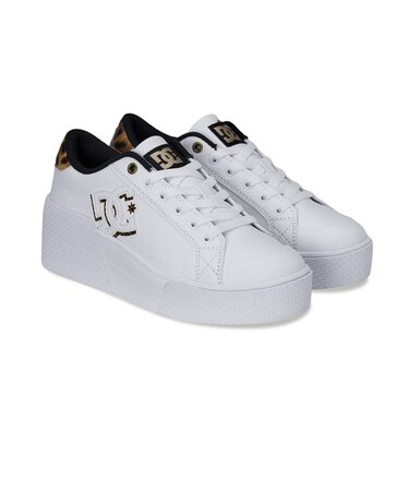 ディーシーシューズ（DC SHOES）スニーカー チェルシー ライト ウェッジ  ホワイト ブラウン 26FW DW264601 WWL ボーダーシューズ ス…