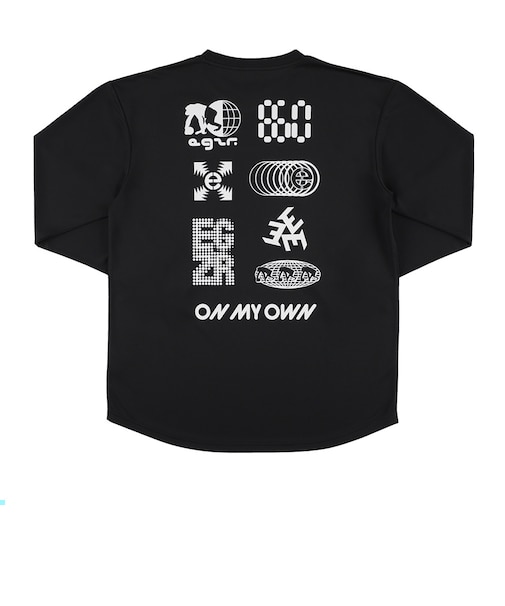 エゴザル（EGOZARU）バスケットボールウェア レトロテクノ バックプリント 長袖Tシャツ EZFW26ULS021C001