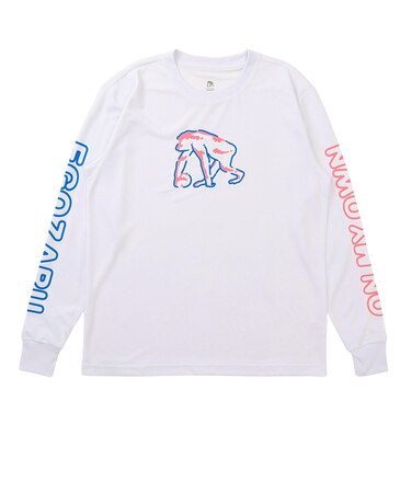 エゴザル（EGOZARU）レトロスーベニア スリーブプリント ロングスリーブTシャツ EZFW26ULS018C002