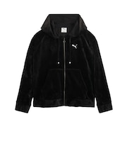 プーマ(PUMA)ESS エレベーテッド ベロア フルジップ フーディ 638513 01 BLK