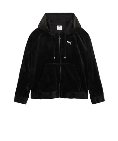 プーマ（PUMA）ESS エレベーテッド ベロア フルジップ フーディ 638513 01 BLK
