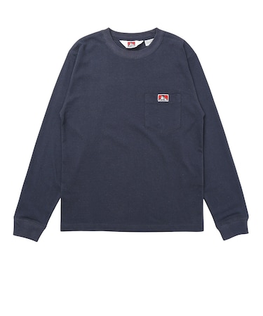 ベンデイビス（BEN DAVIS）ポケット付きロンT 長袖Tシャツ 26780027-NVY