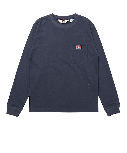 ベンデイビス（BEN DAVIS）ポケット付きロンT 長袖Tシャツ 26780027-NVY