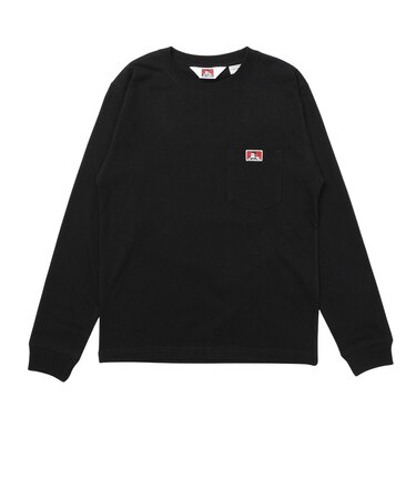 ベンデイビス（BEN DAVIS）ポケット付きロンT 長袖Tシャツ 26780027-BLK