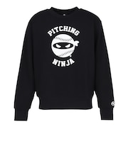 ピッチングニンジャ（PITCHING NINJA）野球ウェア スウェットシャツ OT0526FW0002-BLK