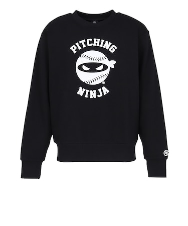 ピッチングニンジャ（PITCHING NINJA）野球ウェア スウェットシャツ OT0526FW0002-BLK
