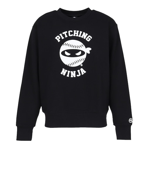 ピッチングニンジャ（PITCHING NINJA）野球ウェア スウェットシャツ OT0526FW0002-BLK