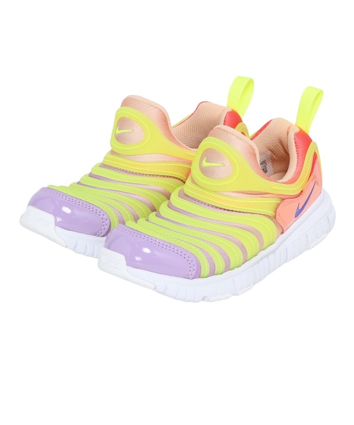 ナイキ（NIKE）ジュニアスニーカー スポーツシューズ ダイナモ フリー PS レッド イエロー 343738-643 スポーツ カジュアル シューズ