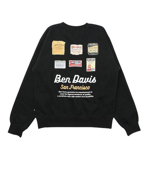 ベンデイビス（BEN DAVIS）レーベルトレーナー 26780055-BLK